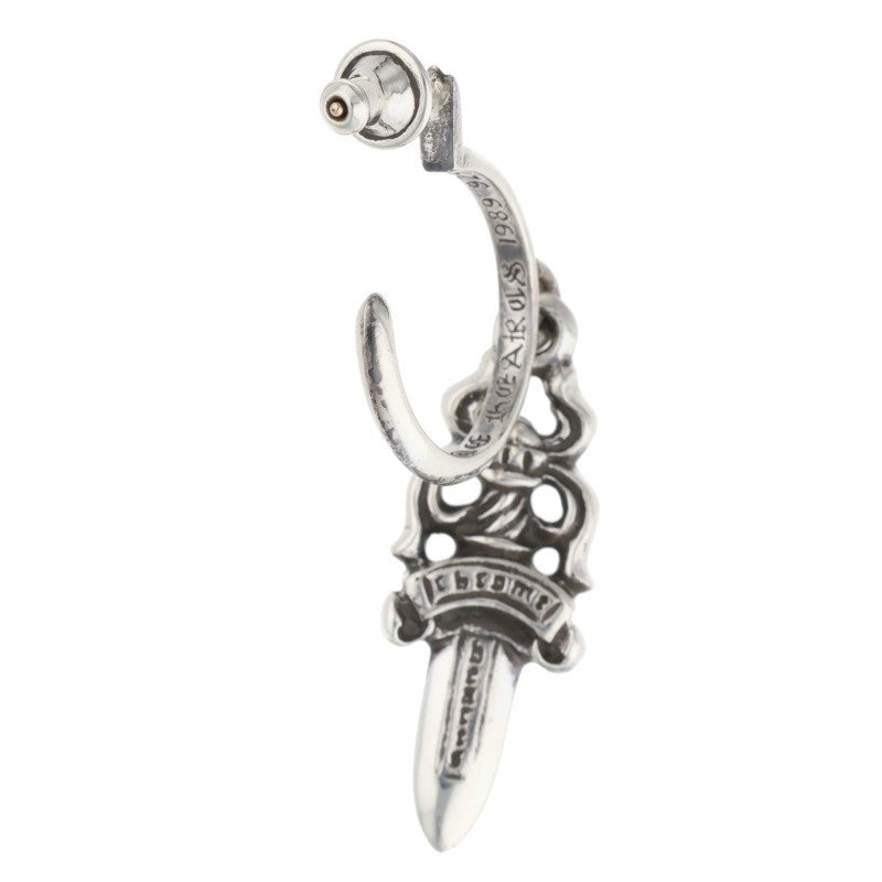 Chrome Hearts #5 Dagger Hoop Silver Earring Size ONE SIZE