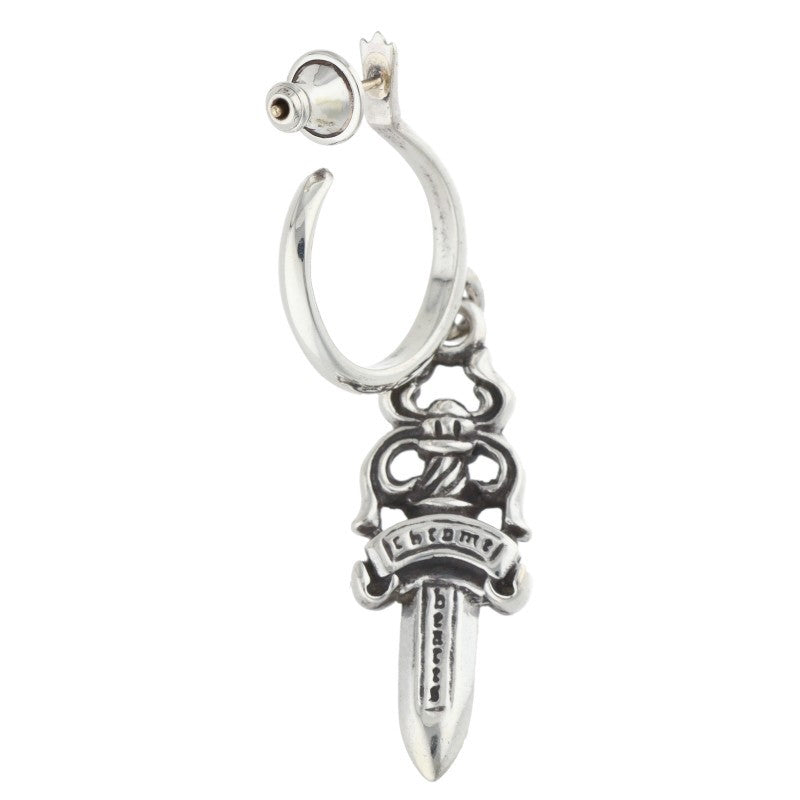 Chrome Hearts #5 Dagger Hoop Silver Earring Size ONE SIZE