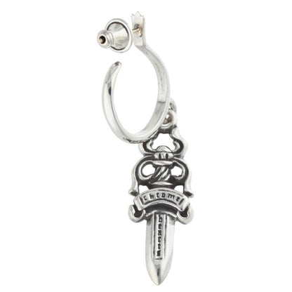 Chrome Hearts #5 Dagger Hoop Silver Earring Size ONE SIZE