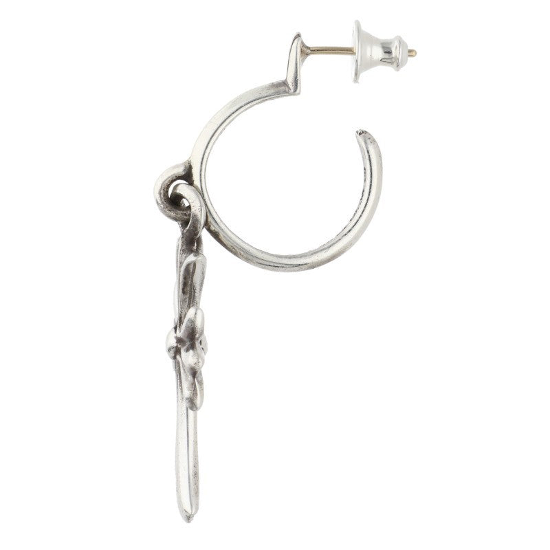 Chrome Hearts Tiny CH Cross Hoop Single Size ONE SIZE