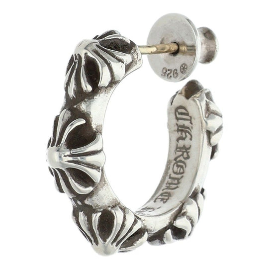 Chrome Hearts Cross Band Hoop Single Earring Size ONE Silver