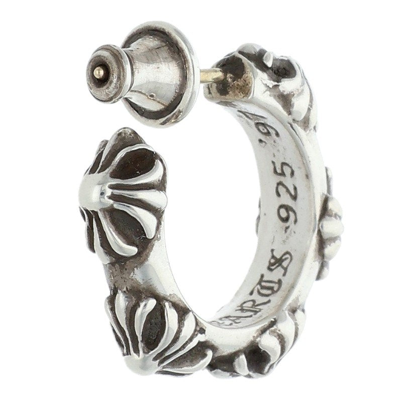 Chrome Hearts Cross Band Hoop Single Earring Size ONE Silver