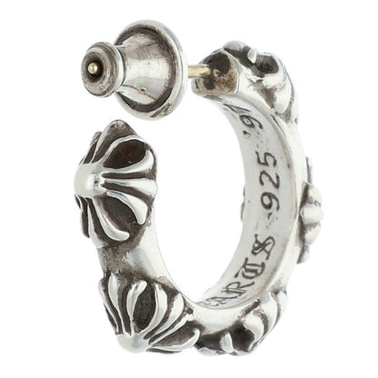 Chrome Hearts Cross Band Hoop Single Earring Size ONE Silver