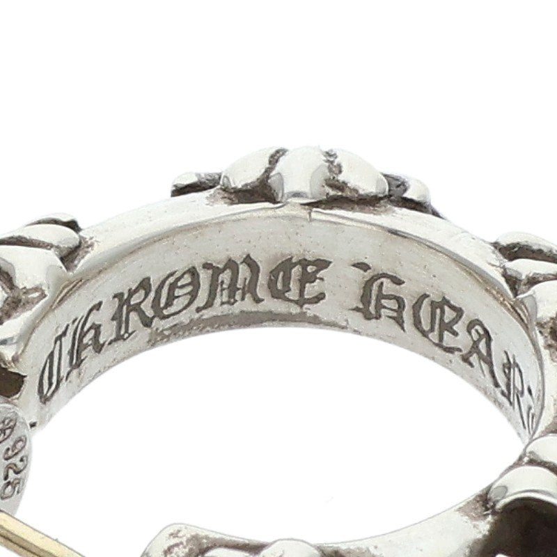 Chrome Hearts Cross Band Hoop Single Earring Size ONE Silver