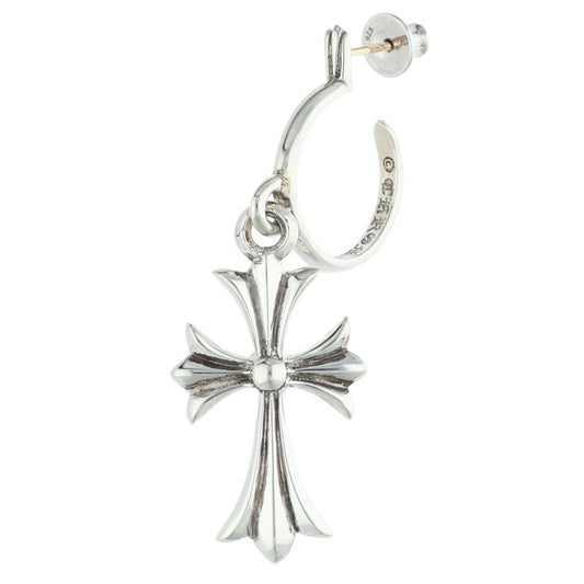 Chrome Hearts Tiny CH Cross Hoop Single Size ONE SIZE Silver