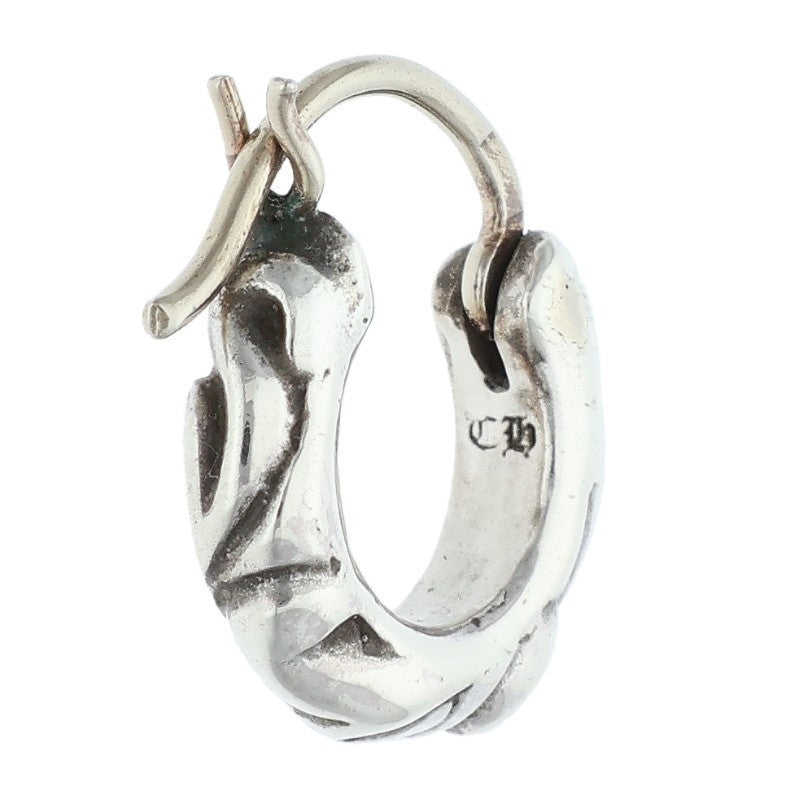 Chrome Hearts Tiny Scroll Hoop Silver Earring Size ONE SIZE