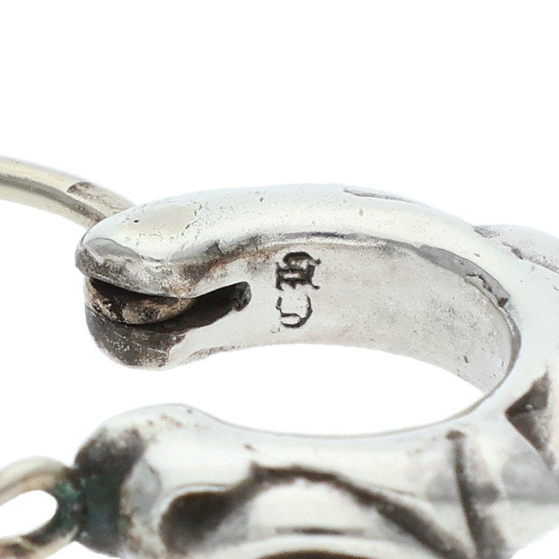 Chrome Hearts Tiny Scroll Hoop Silver Earring Size ONE SIZE