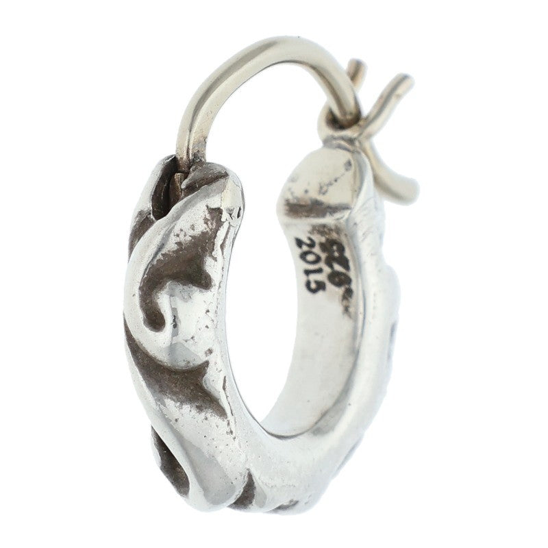 Chrome Hearts Tiny Scroll Hoop Silver Earring Size ONE SIZE