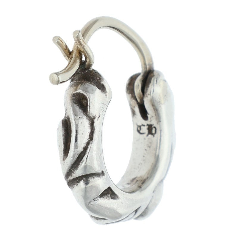 Chrome Hearts Tiny Scroll Hoop Silver Earring Size ONE SIZE