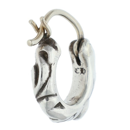 Chrome Hearts Tiny Scroll Hoop Silver Earring Size ONE SIZE