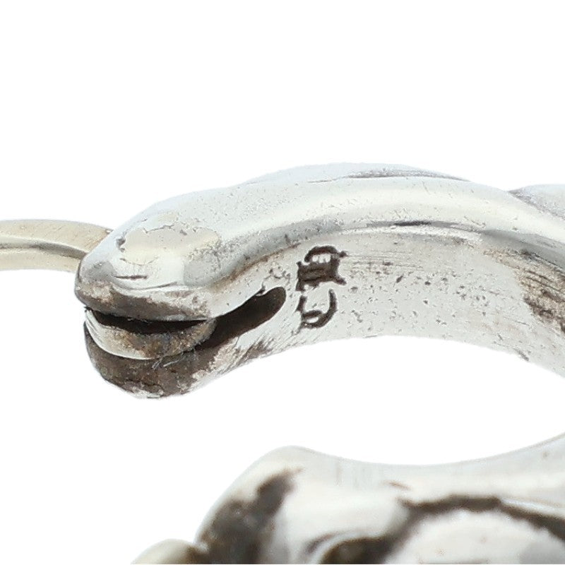Chrome Hearts Tiny Scroll Hoop Silver Earring Size ONE SIZE