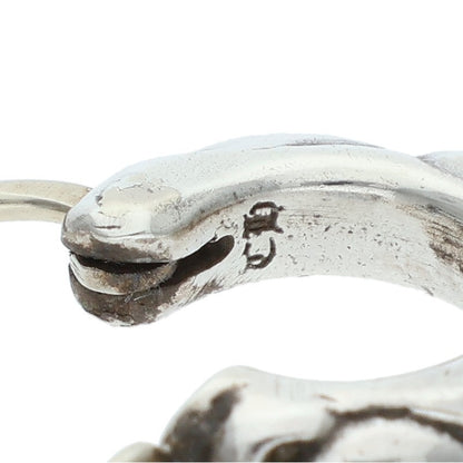Chrome Hearts Tiny Scroll Hoop Silver Earring Size ONE SIZE