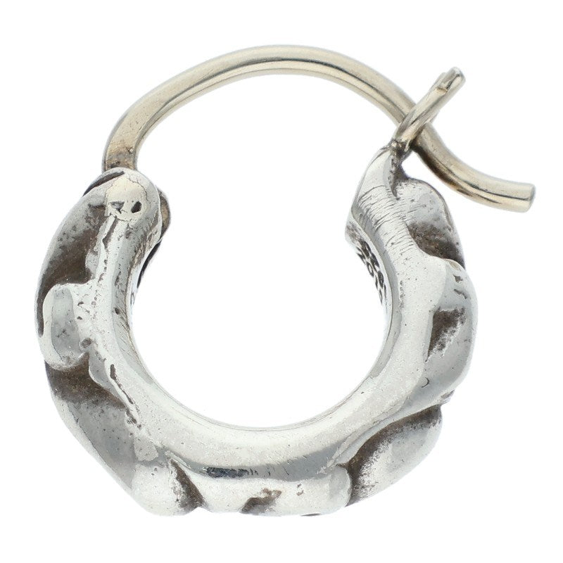 Chrome Hearts Tiny Scroll Hoop Silver Earring Size ONE SIZE