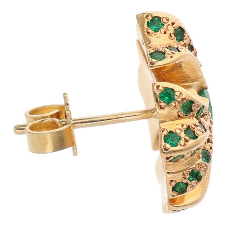 Chrome Hearts 22K #4 CH Plus PAVE Emerald Stud Size ONE SIZE
