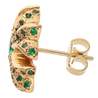 Chrome Hearts 22K #4 CH Plus PAVE Emerald Stud Size ONE SIZE