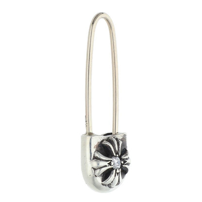 Chrome Hearts ER Safety Pin 1 Diamond Silver Earring