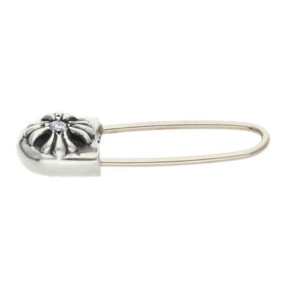 Chrome Hearts ER Safety Pin 1 Diamond Silver Earring