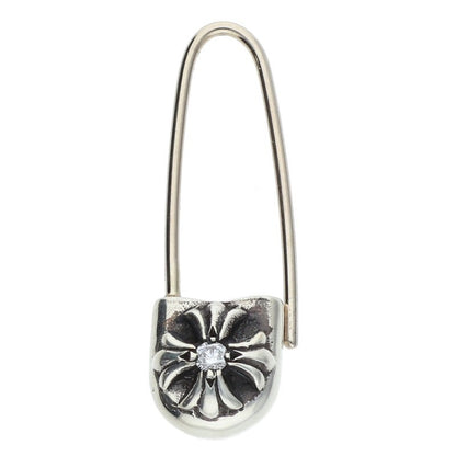 Chrome Hearts ER Safety Pin 1 Diamond Silver Earring