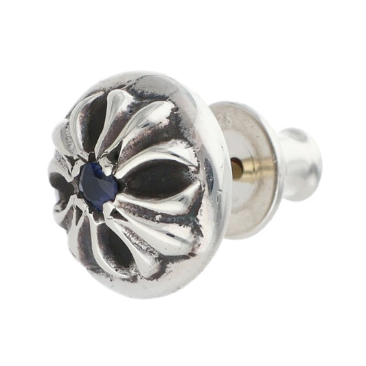 Chrome Hearts Cross Ball Stud Sapphire Silver Size ONE SIZE