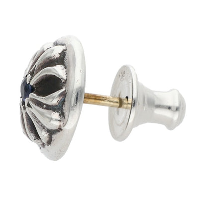 Chrome Hearts Cross Ball Stud Sapphire Silver Size ONE SIZE
