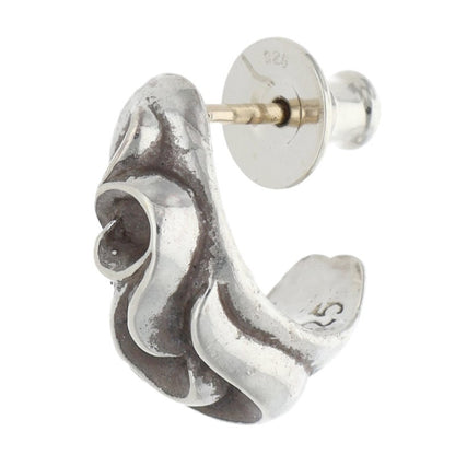 Chrome Hearts Curved Teardrop Earring Silver (Silver 2.84g)