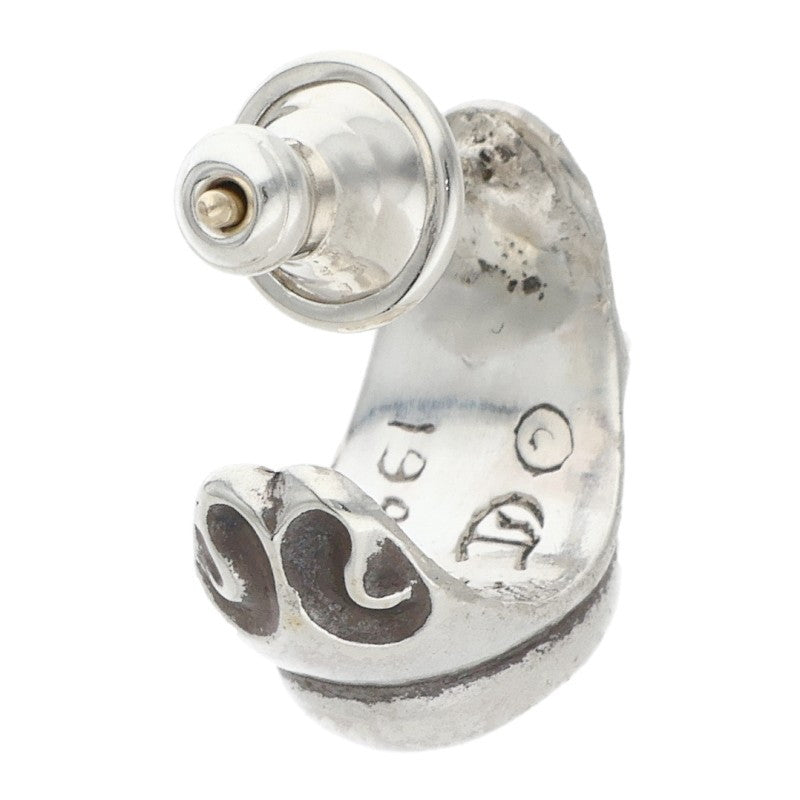 Chrome Hearts Curved Teardrop Earring Silver (Silver 2.84g)