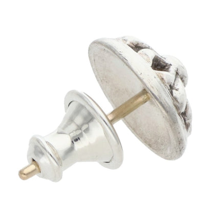 Chrome Hearts Cross Ball Stud Silver Earring