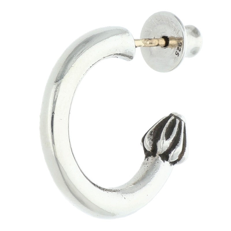 Chrome Hearts Plain Hoop Silver Earring Size ONE SIZE