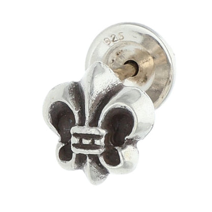 Chrome Hearts BS Fleur Stud Silver Earring Size ONE SIZE