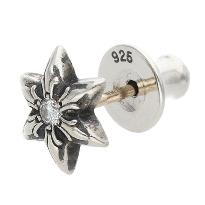 Chrome Hearts 1-Dia Star Stud Earring Silver Size ONE Multi