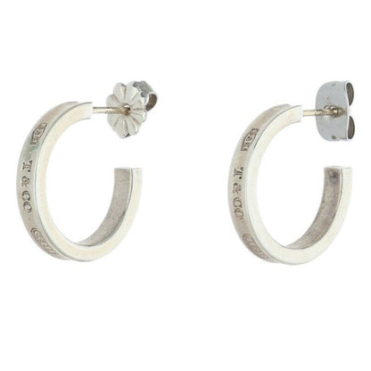 TIFFANY&Co. 1837 Sterling Silver Hoop Earrings Size ONE SIZE