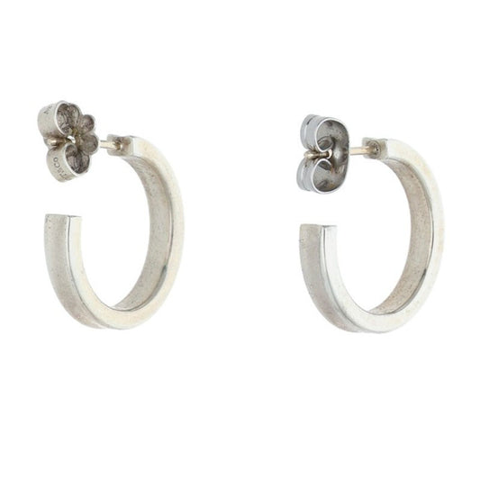 TIFFANY&Co. 1837 Sterling Silver Hoop Earrings Size ONE SIZE