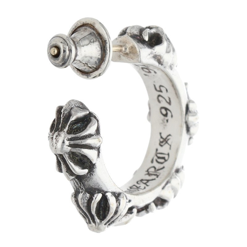Chrome Hearts Crossband Hoop Earring Silver Size ONE SIZE