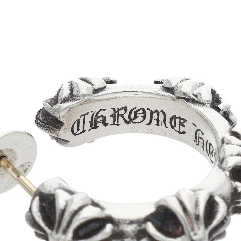 Chrome Hearts Crossband Hoop Earring Silver Size ONE SIZE