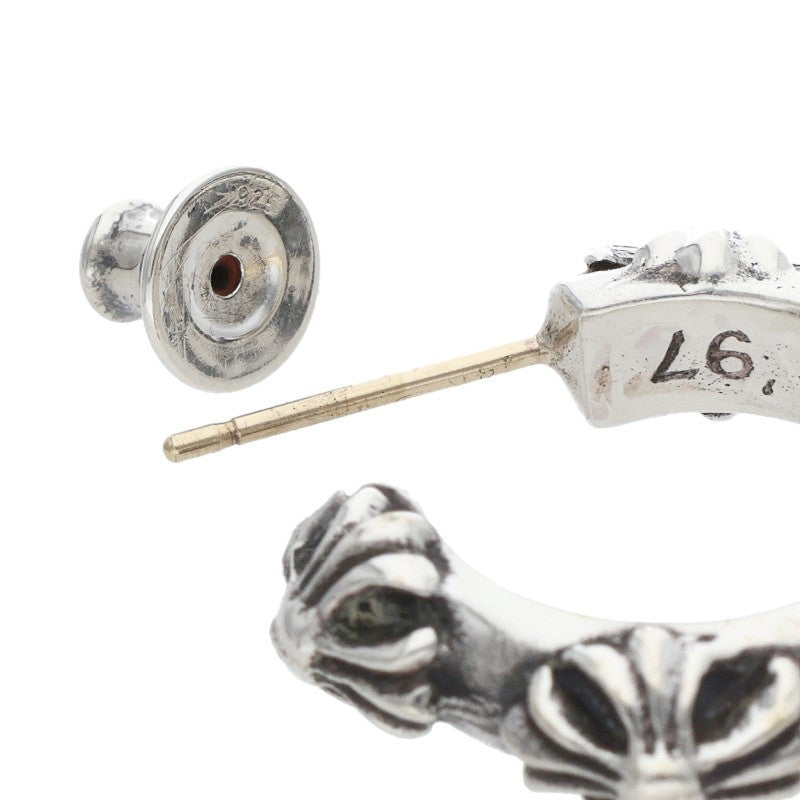Chrome Hearts Crossband Hoop Earring Silver Size ONE SIZE