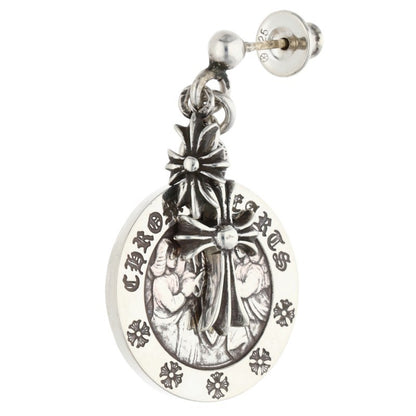 Chrome Hearts Angel Medal Drop Silver Earring Size ONE SIZE