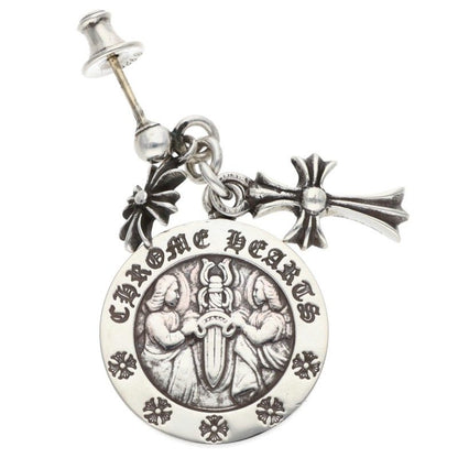 Chrome Hearts Angel Medal Drop Silver Earring Size ONE SIZE