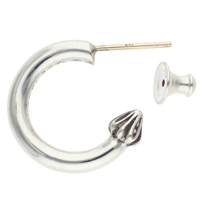 Chrome Hearts 925 Silver Plain Hoop Earring