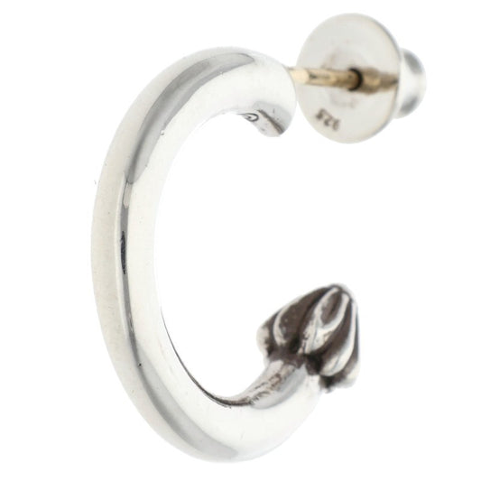 Chrome Hearts 925 Silver Plain Hoop Earring Size ONE SIZE