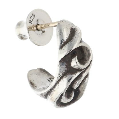 Chrome Hearts Carved Teardrop Silver Earring Size ONE SIZE