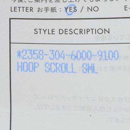 Chrome Hearts Silver Scroll Hoop Size ONE SIZE
