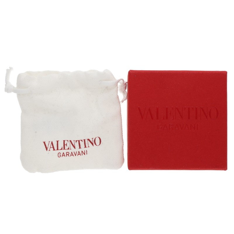 VALENTINO Crystal Logo Drop Earring Gold Clear Size ONE SIZE
