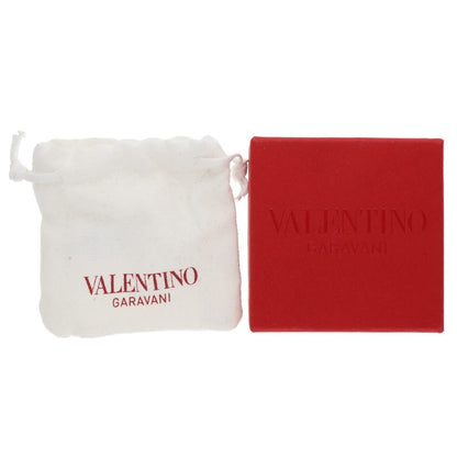 VALENTINO Crystal Logo Drop Earring Gold Clear Size ONE SIZE