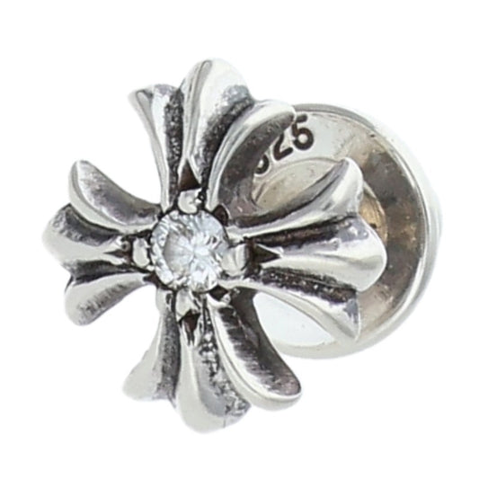 Chrome Hearts Silver No2 CH Plus Diamond Stud Size ONE SIZE