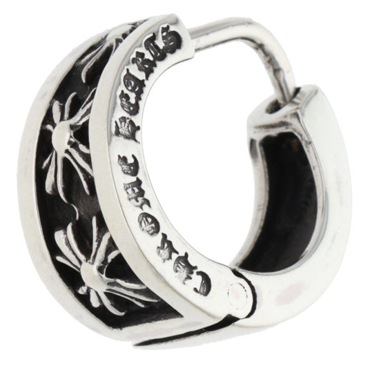 Chrome Hearts Narrow V-CHX Silver Hoop Earring Size ONE SIZE