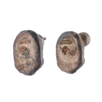 A BATHING APE Logo Silver Earring Size ONE SIZE
