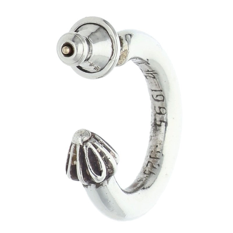 Chrome Hearts Plain Hoop Silver Earring 14K Size ONE SIZE