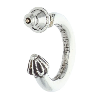 Chrome Hearts Plain Hoop Silver Earring 14K Size ONE SIZE