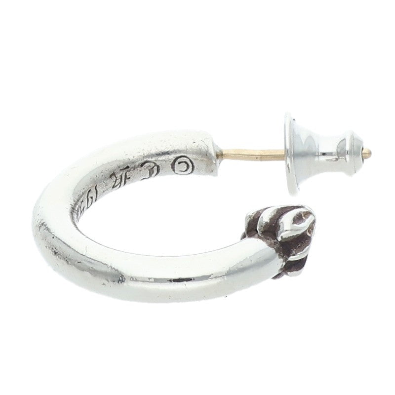 Chrome Hearts Plain Hoop Silver Earring 14K Size ONE SIZE
