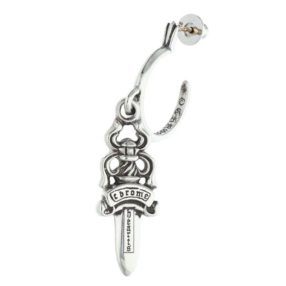 Chrome Hearts #5 Dagger Hoop Silver Earring Size ONE SIZE